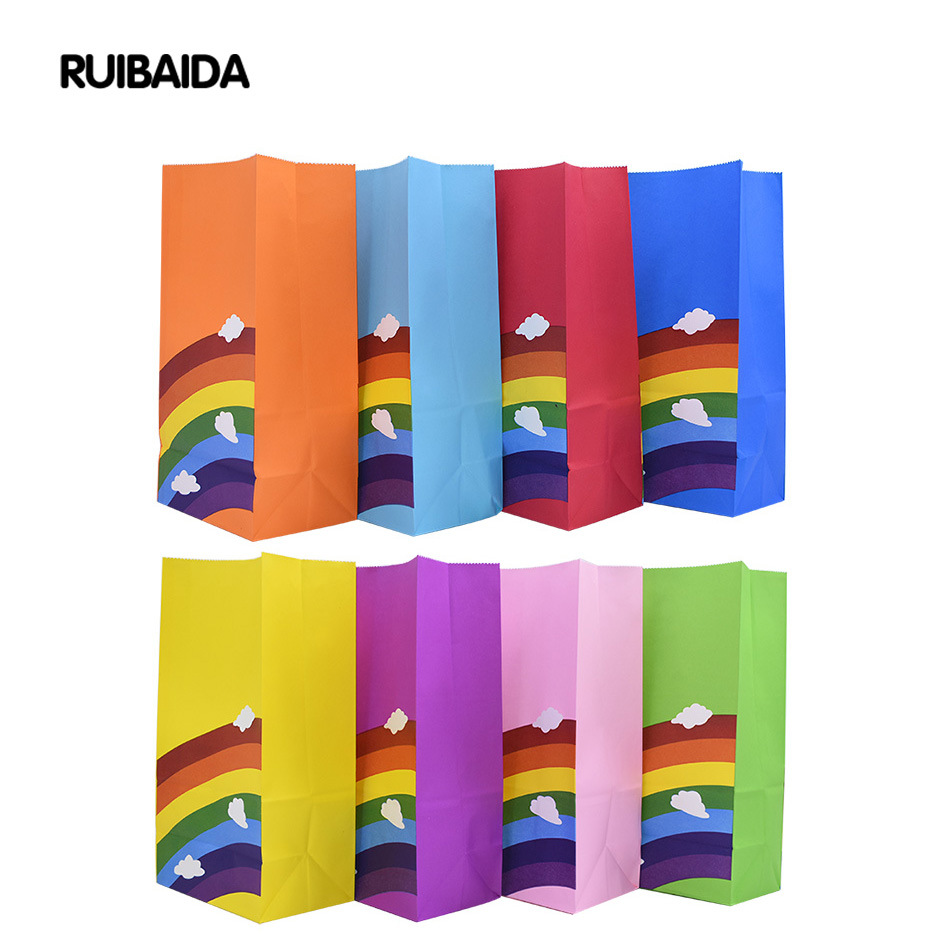 10/20/25pcs kraft rainbow food - đánh giá và giá Food Or Snacks