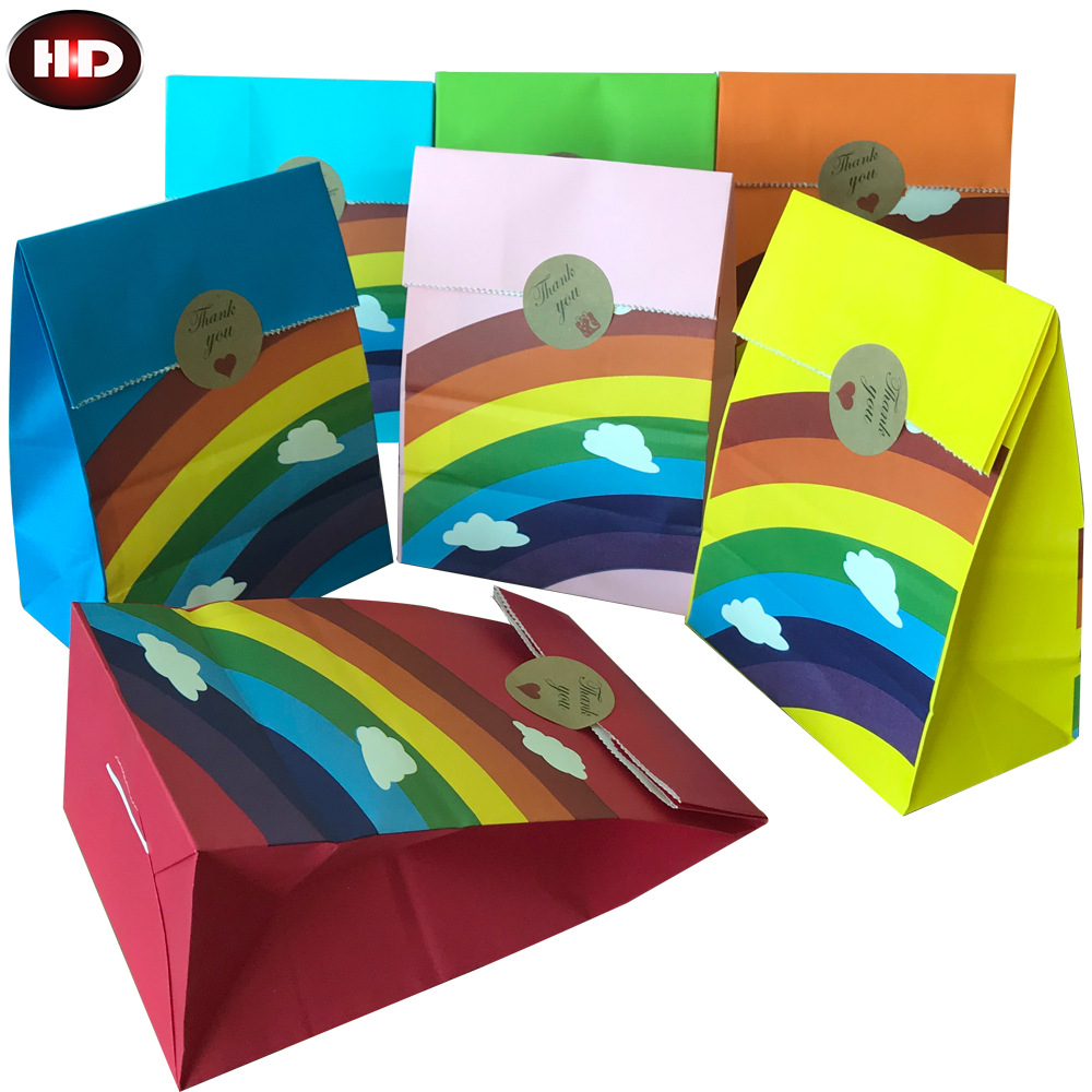 10/20/25pcs kraft rainbow food - đánh giá và giá Food Or Snacks