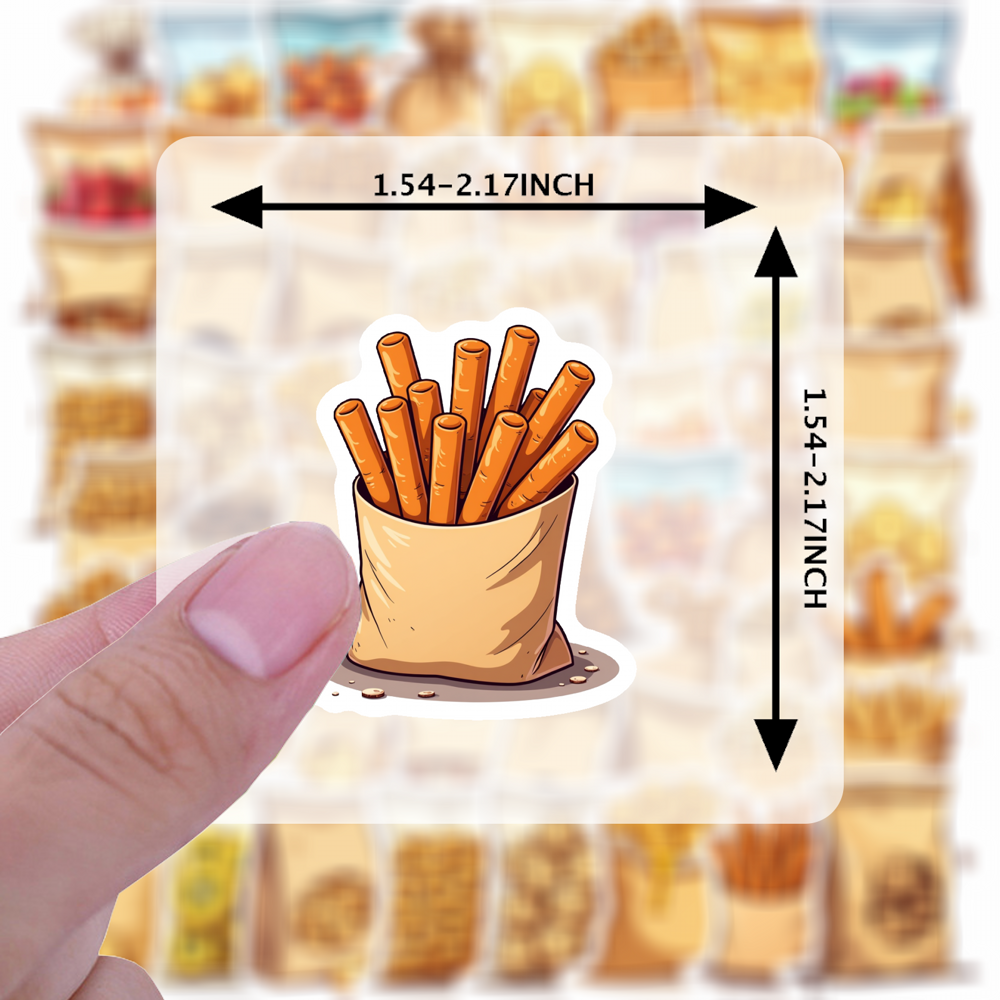 35pcs-100pcs Decals  crunchy S - đánh giá và giá Junk Food Snacks