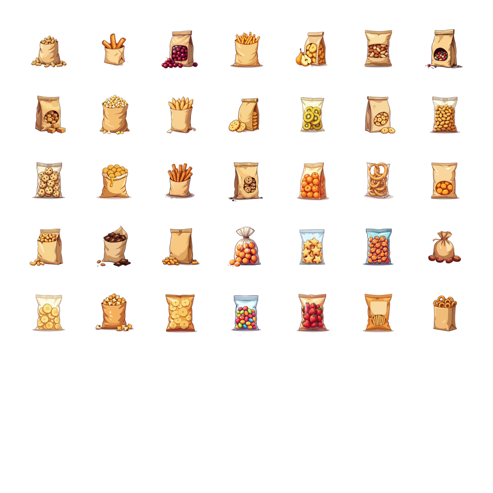 35pcs-100pcs Decals  crunchy S - đánh giá và giá Junk Food Snacks