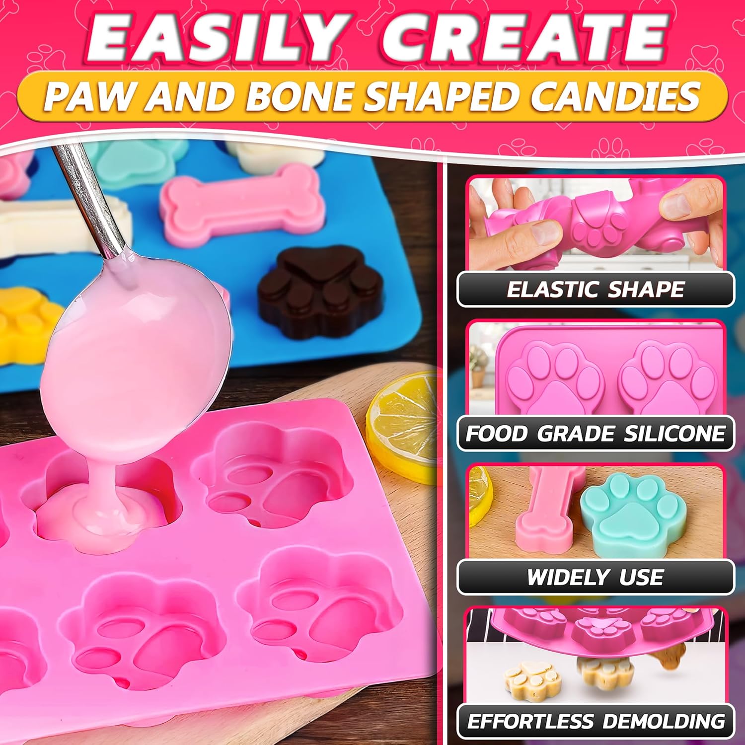 2 Pcs Dog Treat Molds Silicone - đánh giá và giá Peanut Butter Snack