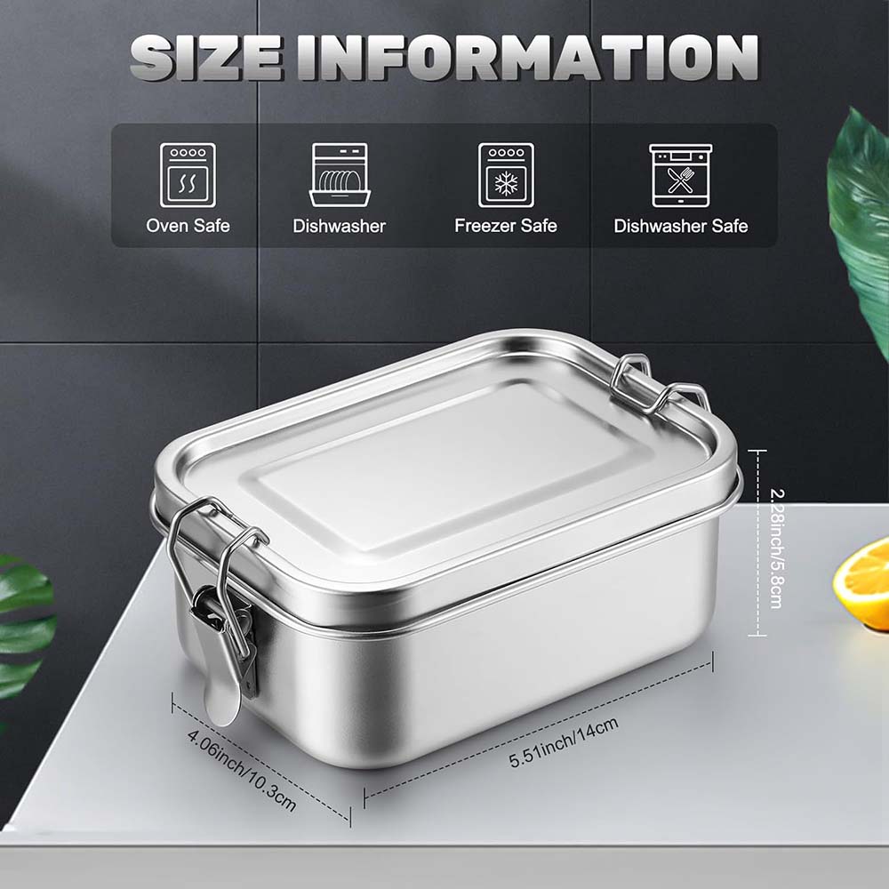 4Pcs Stainless Steel Bento Box - đánh giá và giá Food Snacks For School