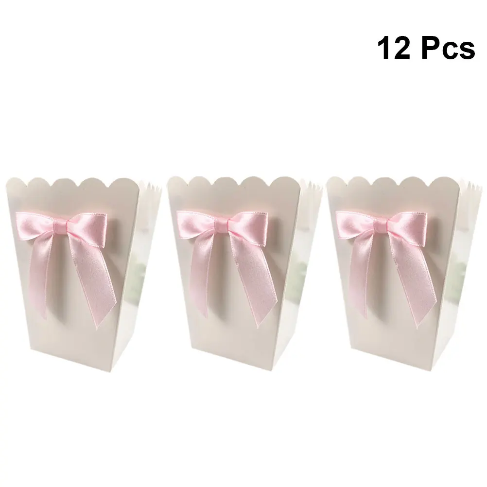 12pcs Pink Bow Popcorn Box Par - đánh giá và giá Food Snacks For Baby Shower