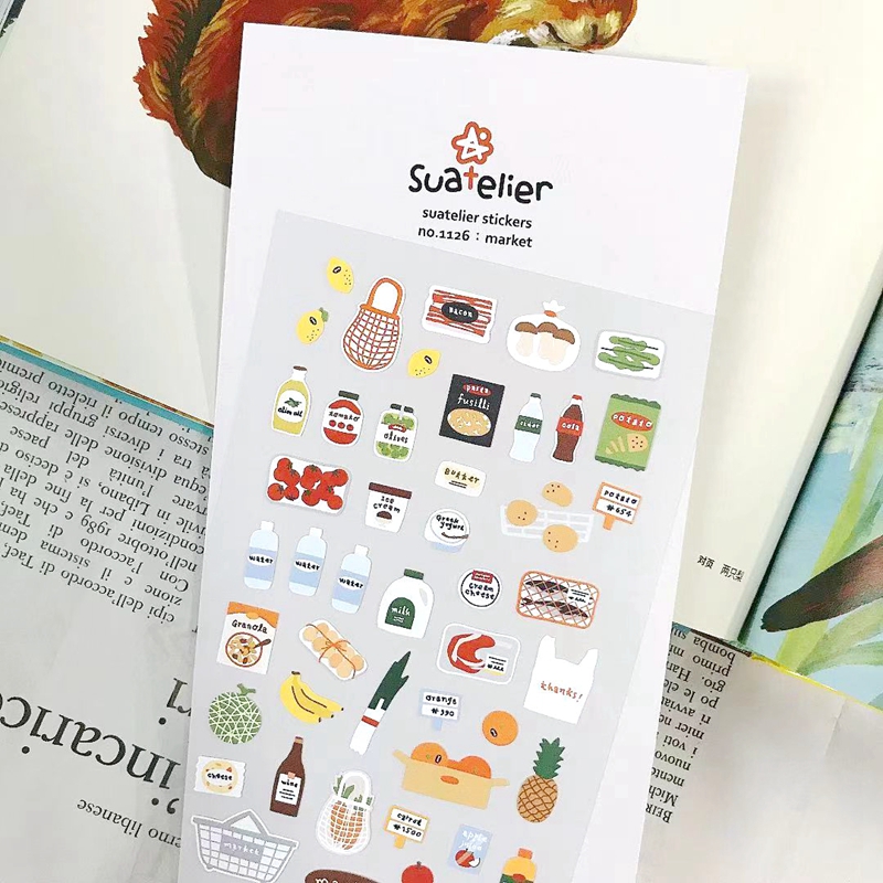 Suatelier “Market” Sticker No. - đánh giá và giá Junk Food Snacks
