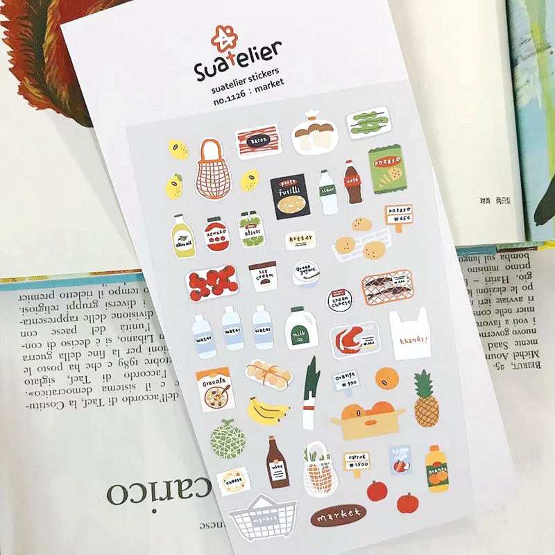 Suatelier “Market” Sticker No. - đánh giá và giá Junk Food Snacks