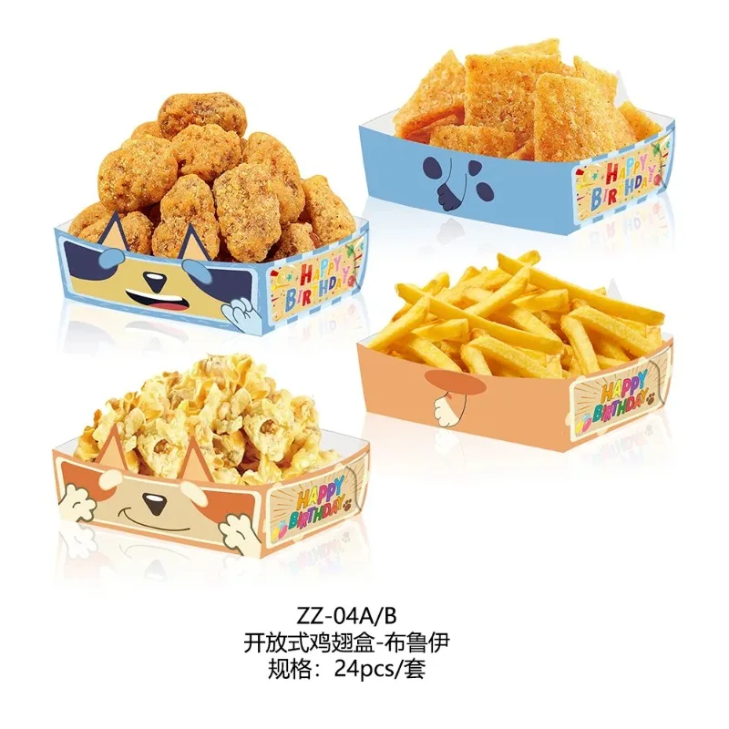 24 Pcs Bluey Paper Food Servin - đánh giá và giá Food Snacks For Baby Shower