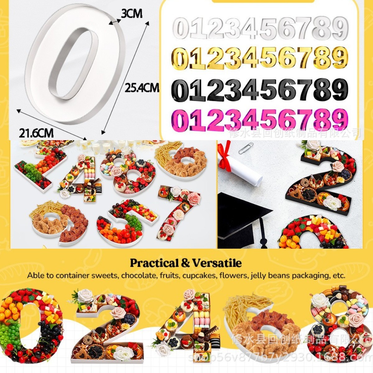 0-9 Number Food Trays Birthday - đánh giá và giá Food Snacks For Baby Shower