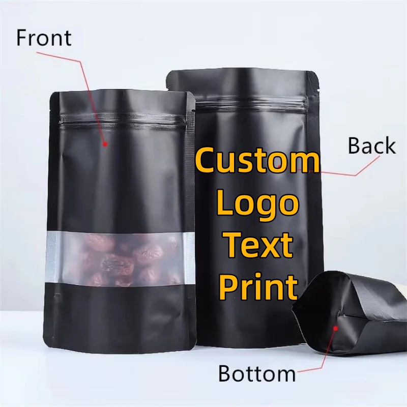 100PCS Stand-up Matte Black Al - đánh giá và giá Food Snacks For School