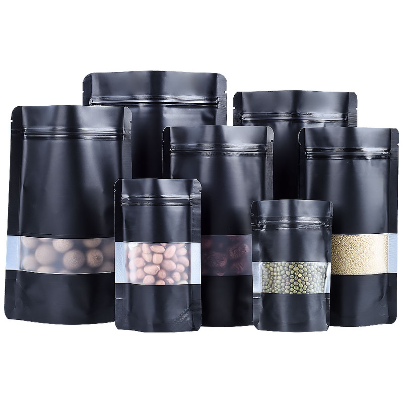 100PCS Stand-up Matte Black Al - đánh giá và giá Food Snacks For School