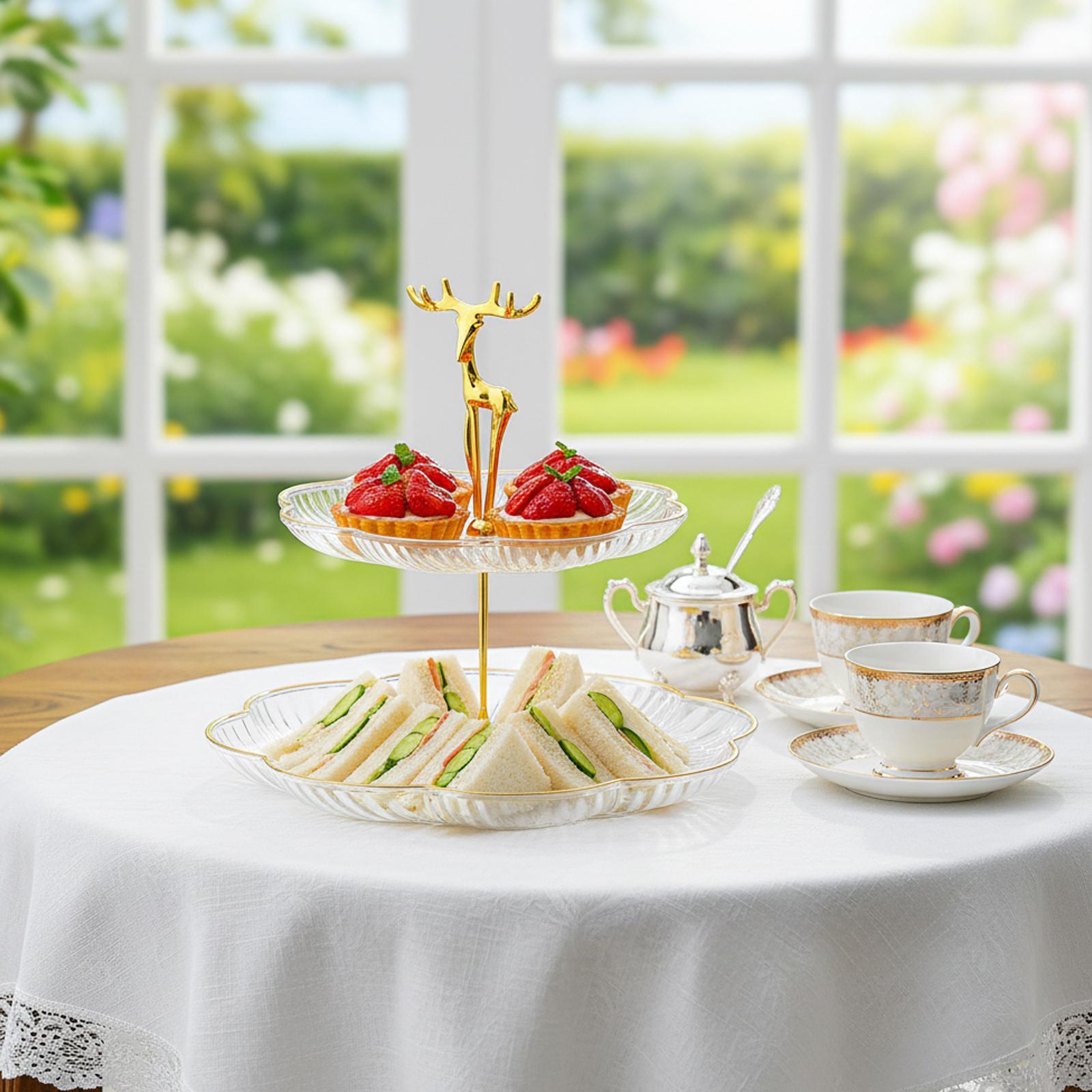 2 Tiers Cake Display Stand Mul - đánh giá và giá Food Snacks For Baby Shower