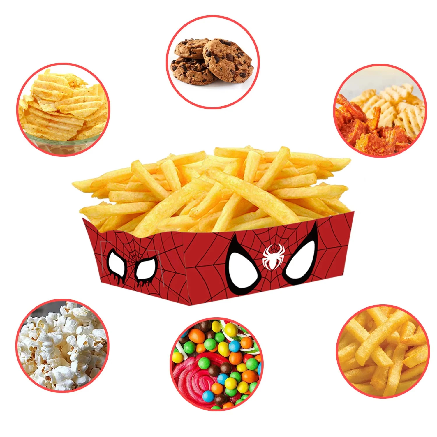 Spiderman Paper Food Serving T - đánh giá và giá Food Snacks For Baby Shower