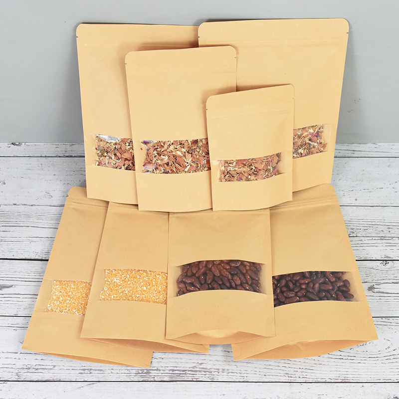20/50pcs Kraft Paper Zip Lock  - đánh giá và giá Food Snacks For School