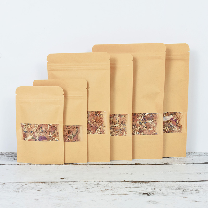 20/50pcs Kraft Paper Zip Lock  - đánh giá và giá Food Snacks For School