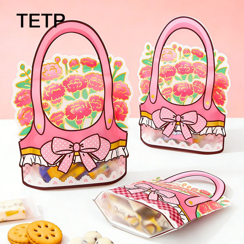 TETP 50Pcs Pink Flowers Tote Z - đánh giá và giá Food Snacks For Baby Shower
