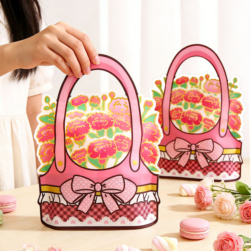 TETP 50Pcs Pink Flowers Tote Z - đánh giá và giá Food Snacks For Baby Shower