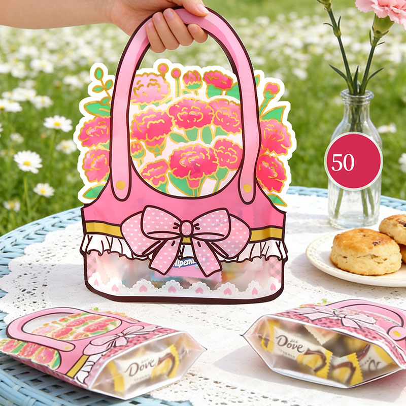 TETP 50Pcs Pink Flowers Tote Z - đánh giá và giá Food Snacks For Baby Shower