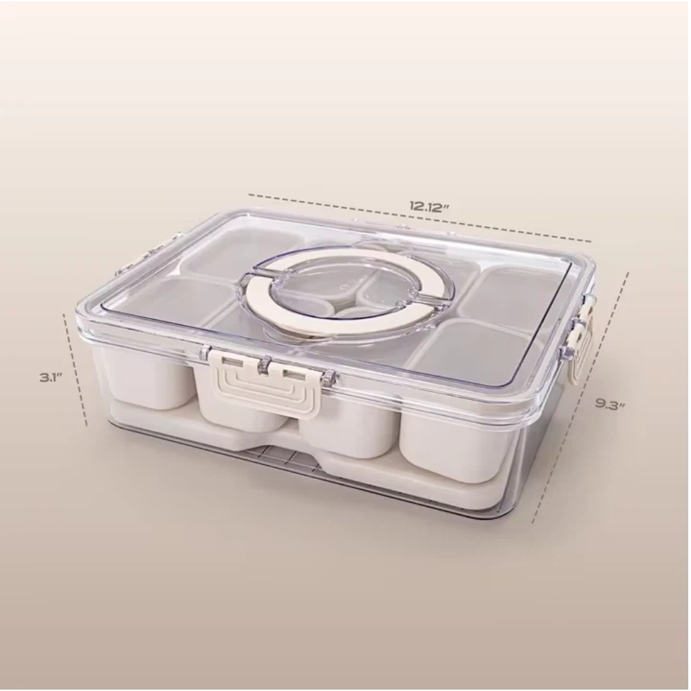 8-Compartment Snack Box Food S - đánh giá và giá Food Snacks For School
