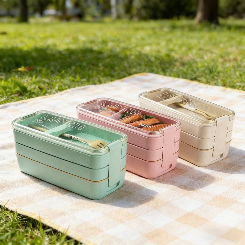 3 in 1 Wheat Straw Bento Box R - đánh giá và giá Food Or Snacks